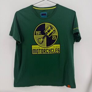 BMW Motorrad T-Shirt Mens 4XL Green Graphic Cotton Piston Logo Tee